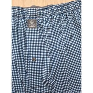 Peter Millar Blue Gingham Performance Boxer Shorts Lightweight Men's Size 2XL
